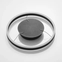 Arcchio LED-hængelampe Albiona, sort, 1 ring, Ø 40 cm