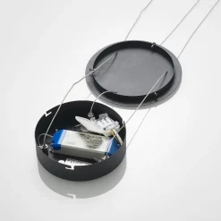 Arcchio LED-hængelampe Albiona, sort, 1 ring, Ø 40 cm