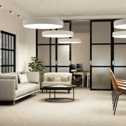 Arcchio LED-hængelampe Noabelle, Ø 80 cm, hvid, metal