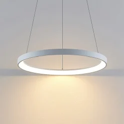 Arcchio LED-hængelampe Vivy, Ø 58 cm, hvid, metal