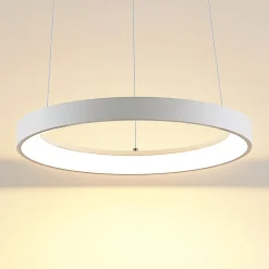 Arcchio LED-hængelampe Vivy, Ø 38 cm, hvid, metal