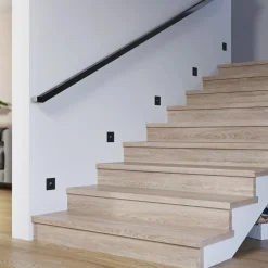 Arcchio LED-indbygningslampe Vexi, 7,5 cm x 7,5 cm, sort, CCT