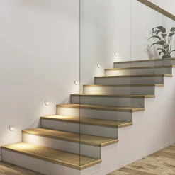 Arcchio LED-indbygningslampe Vexi, Ø 7,5 cm, hvid, aluminium, CCT