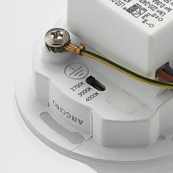 Arcchio LED-indbygningslampe Vexi, Ø 7,5 cm, hvid, aluminium, CCT