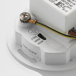 Arcchio LED-indbygningslampe Vexi, Ø 7,8 cm, hvid, aluminium, CCT