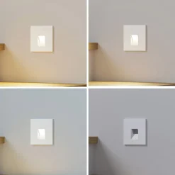 Arcchio LED-indbygningslampe Vexi, 7,5 cm x 7,5 cm, hvid, CCT