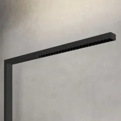 Arcchio LED-klemmelampe Jolinda, sort, aluminium, dæmpbar