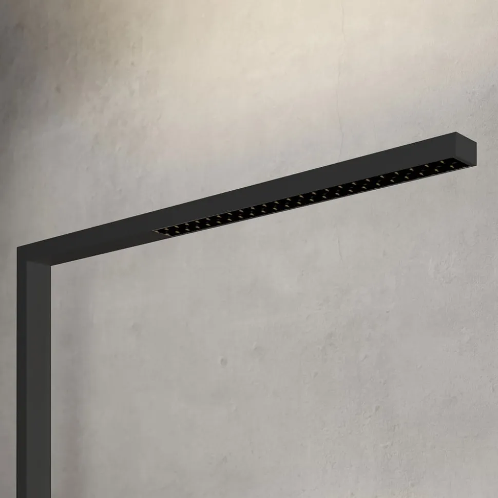 Arcchio LED-klemmelampe Jolinda, sort, aluminium, dæmpbar