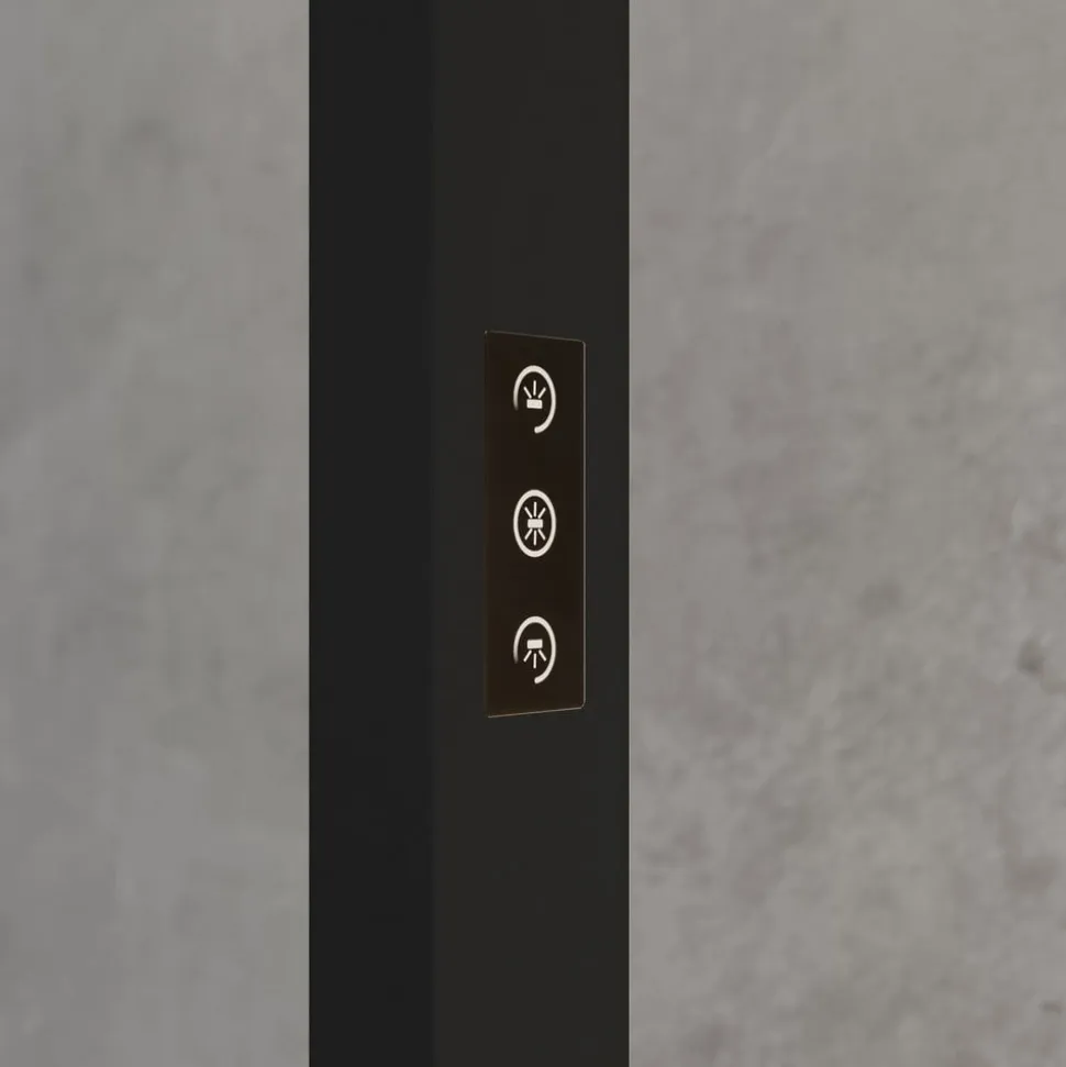 Arcchio LED-klemmelampe Jolinda, sort, aluminium, dæmpbar