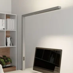 Arcchio LED-klemmelampe Jolinda, sølv, metal, dæmpbar