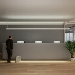 Arcchio LED-kontorhængelampe Jolinda slim, metal, op/ned