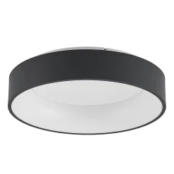 Arcchio LED-loftlampe Aleksi, Ø 45 cm, sort, metal, CCT