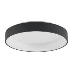 Arcchio LED-loftlampe Aleksi, Ø 60 cm, sort, metal, CCT