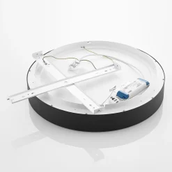 Arcchio LED-loftlampe Aleksi, Ø 60 cm, sort, metal, CCT