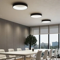 Arcchio LED-loftlampe Aleksi, Ø 60 cm, sort, metal, CCT