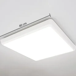 Arcchio LED-loftlampe Augustin, 40 x 40 cm, hvid, IP54