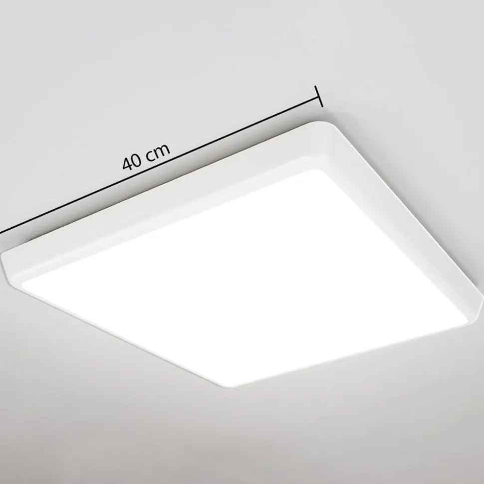 Arcchio LED-loftlampe Augustin, 40 x 40 cm, hvid, IP54