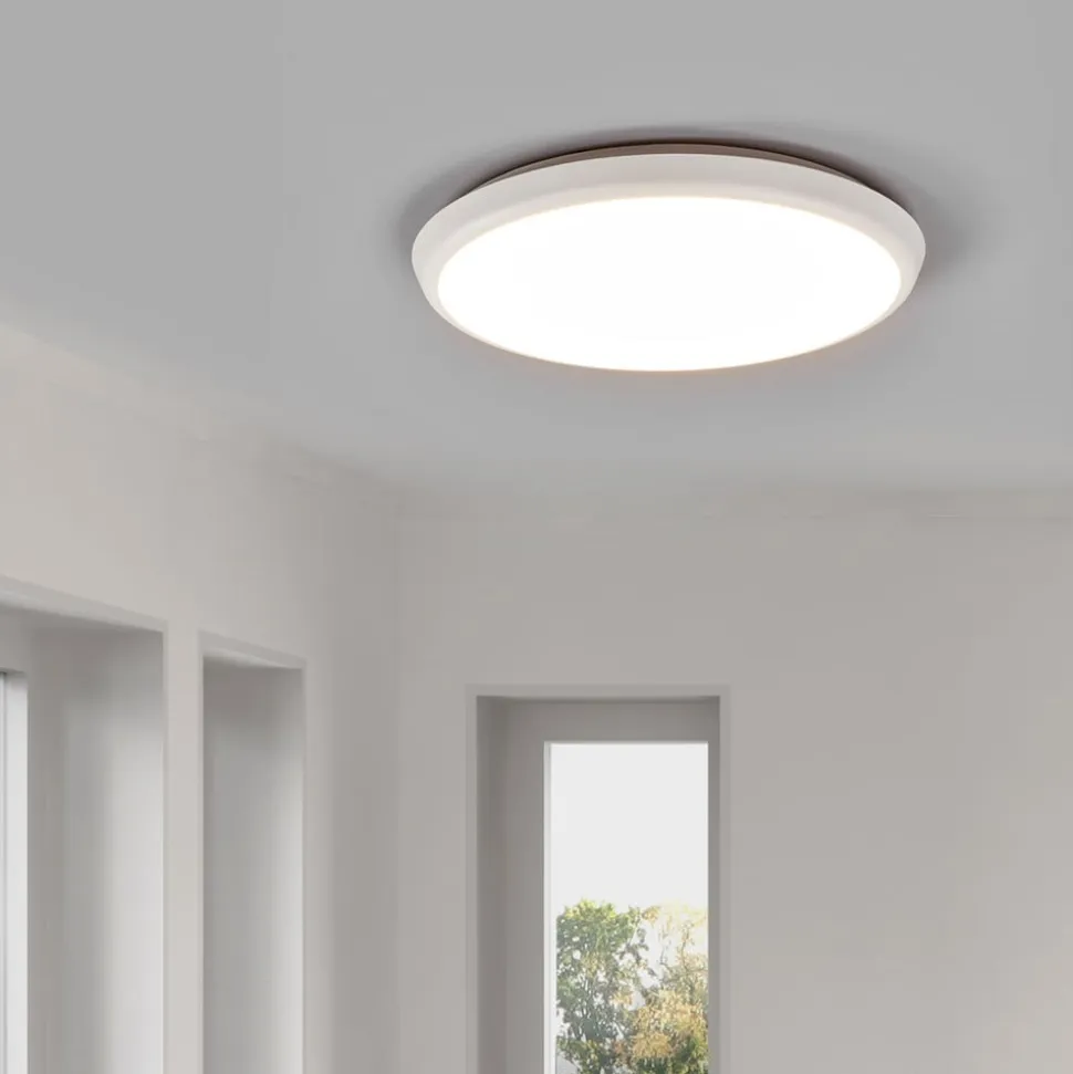 Arcchio LED-loftlampe Augustin, Ø 30 cm, CCT, hvid, IP54
