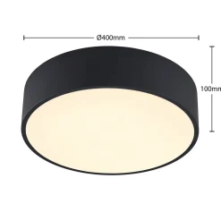 Arcchio LED-loftlampe Noabelle, Ø 40 cm, sort, metal