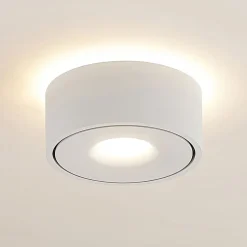 Arcchio LED-loftlampe Rotari, hvid, op og ned, aluminium