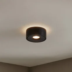 Arcchio LED-loftlampe Rotari, Ø 12 cm, op & ned, sort