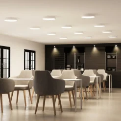 Arcchio LED-loftlampe Vivy, Ø 38 cm, hvid, metal