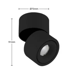Arcchio LED-loftspot Rotari, 2150lm, 1 lyskilde, sort