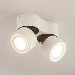 Arcchio LED-loftspot Rotari, hvid, 2 lyskilder, 1362lm