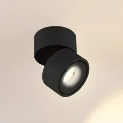 Arcchio LED-loftspot Rotari, 620lm, 1 lyskilde, sort