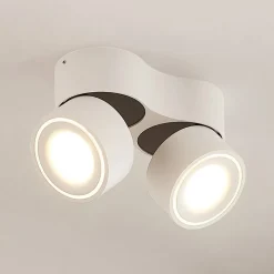 Arcchio LED-loftspot Rotari, hvid, 2 lyskilder, 2270lm