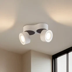 Arcchio LED-loftspot Rotari, hvid, 2 lyskilder, 2270lm