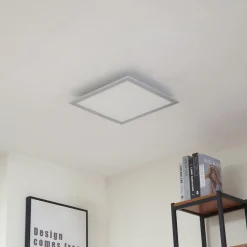 Arcchio LED-panel Lyndra, 40 cm, sølv, aluminium, dæmpbar, CCT