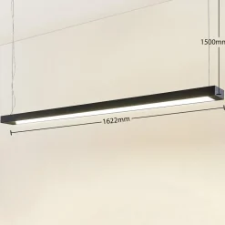 Arcchio LED-pendellampe Cuna, sort, 162 cm, metal