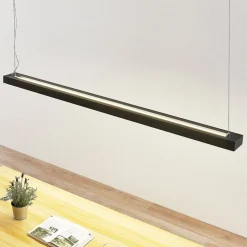 Arcchio LED-pendellampe Cuna, sort, 162 cm, metal