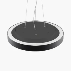 Arcchio LED-pendellampe Vanida, sort, Ø 60 cm, op/ned