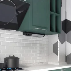 Arcchio LED-underskabsbelysning Ovano, 62 cm, sort, aluminium