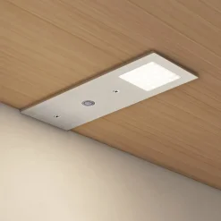 Arcchio LED-underskabsbelysning Nortra, 3-pak, grå, aluminiumsfarvet