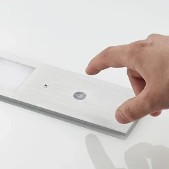 Arcchio LED-underskabsbelysning Nortra, 3-pak, grå, aluminiumsfarvet