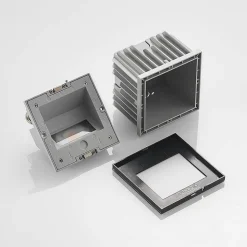 Arcchio LED-vægindbygningslampe Zamo, sort, 11 cm, IP65