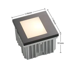 Arcchio LED-vægindbygningslampe Zamo, sort, 11 cm, IP65