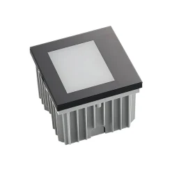 Arcchio LED-vægindbygningslampe Zamo, sort, 11 cm, IP65