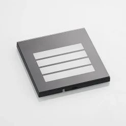 Arcchio LED-vægindbygningslampe Zamo, lamel, sort, IP65