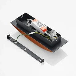 Arcchio LED-væglampe Jelle, 27 cm, sort/guld, op/ned