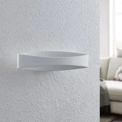 Arcchio LED-væglampe Jelle, 44 cm, hvid, metal, op/ned