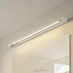 Arcchio LED-væglampe Jora, 90 cm, hvid, drejelig, IP44