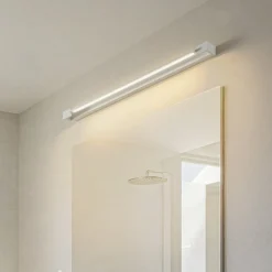 Arcchio LED-væglampe Jora, 90 cm, hvid, drejelig, IP44