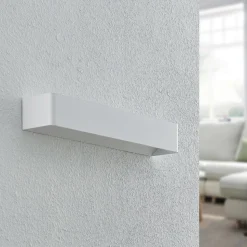 Arcchio LED-væglampe Karam, 53 cm, hvid, metal, op/ned