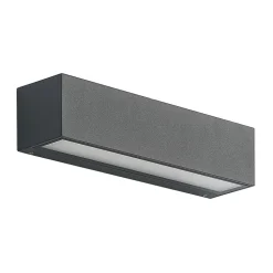 Arcchio LED-væglampe Lengo, 25 cm, 1 lyskilde, antracit, CCT