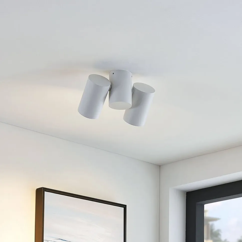 Arcchio loftlampe Gesina, 2-lys, hvid, aluminium, 17,5 cm