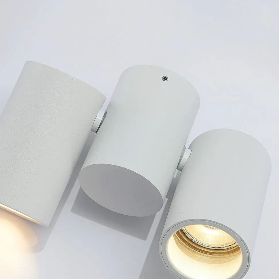 Arcchio loftlampe Gesina, 2-lys, hvid, aluminium, 17,5 cm